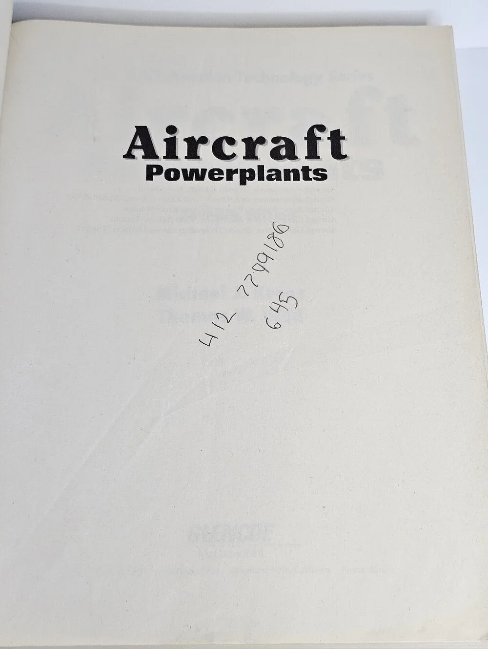 Aircraft Powerplants 7th Edition Textbook Kroes Wild Glencoe Aviation Tech Book